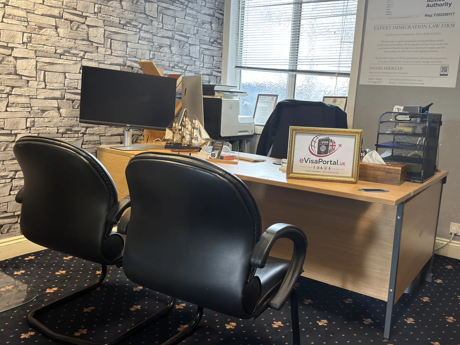 Private consultation desks — eVisaPortal.uk, Shams Britvisa Lawyers Ltd, Manchester