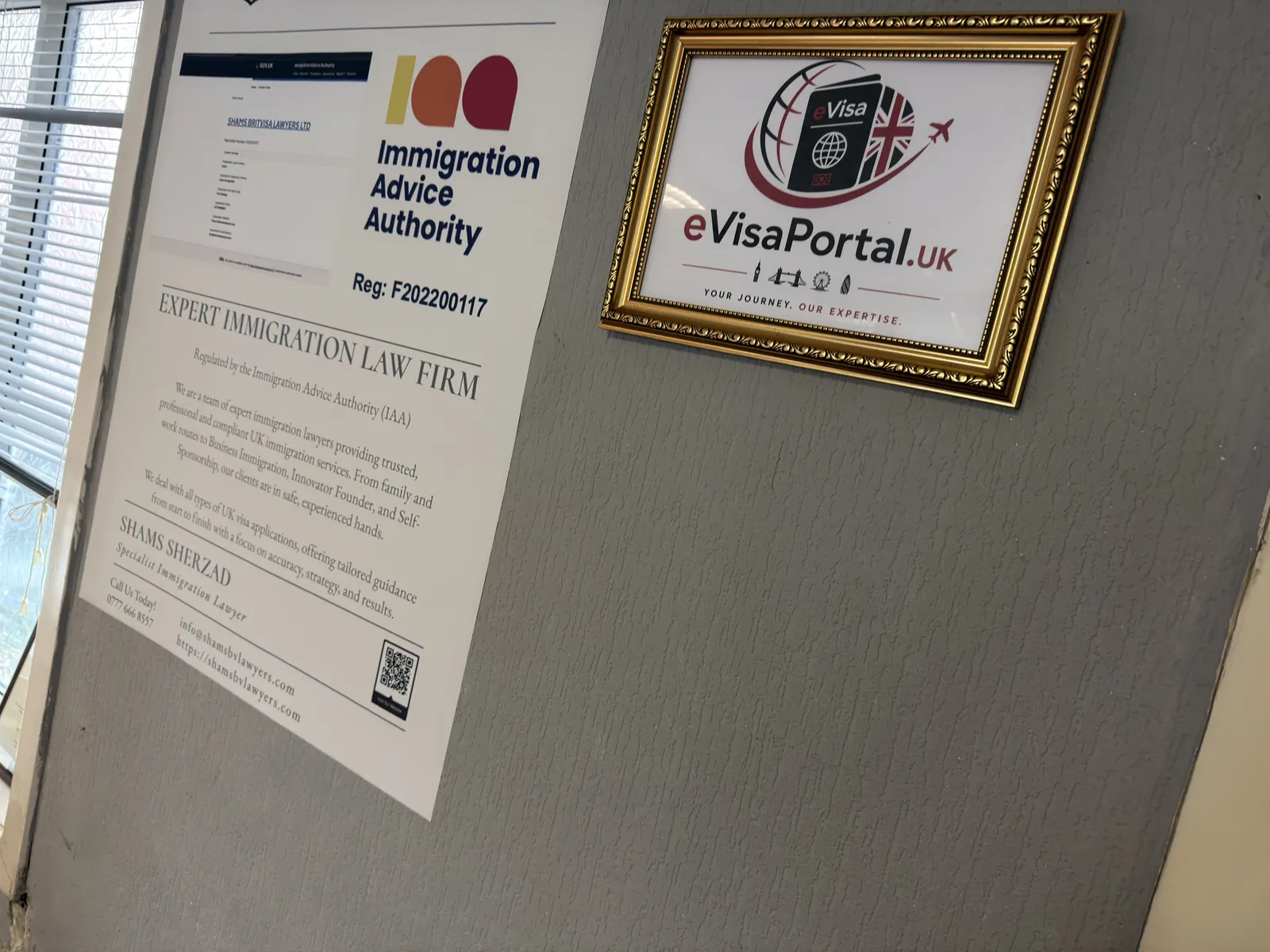 IAA-regulated law firm — eVisaPortal.uk, Shams Britvisa Lawyers Ltd, Manchester
